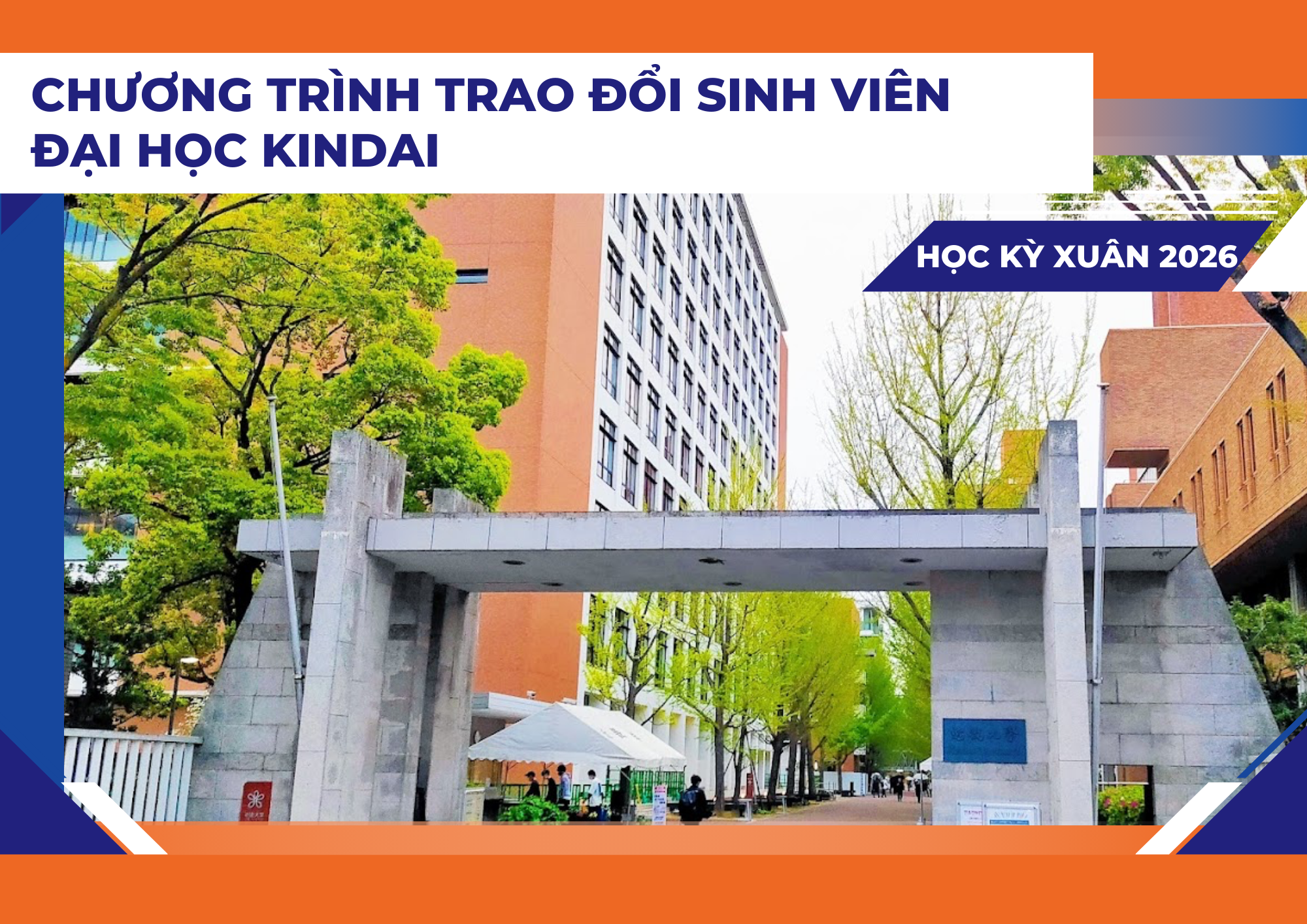Trao đổi SV tại ĐH KINDAI, HK Xuân năm 2026