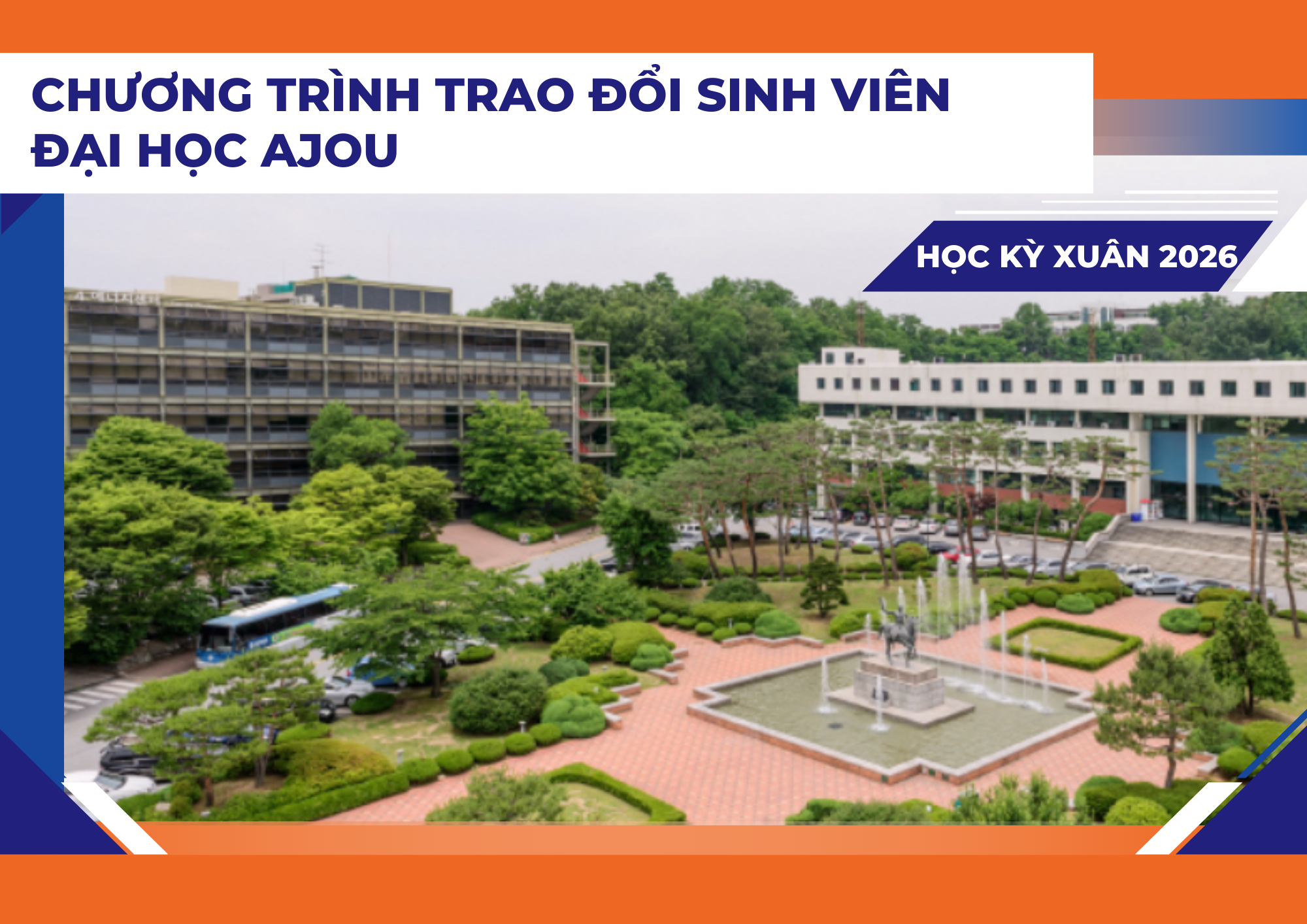Trao đổi SV tại Đại học Ajou, Hàn Quốc, HK Xuân năm 2026