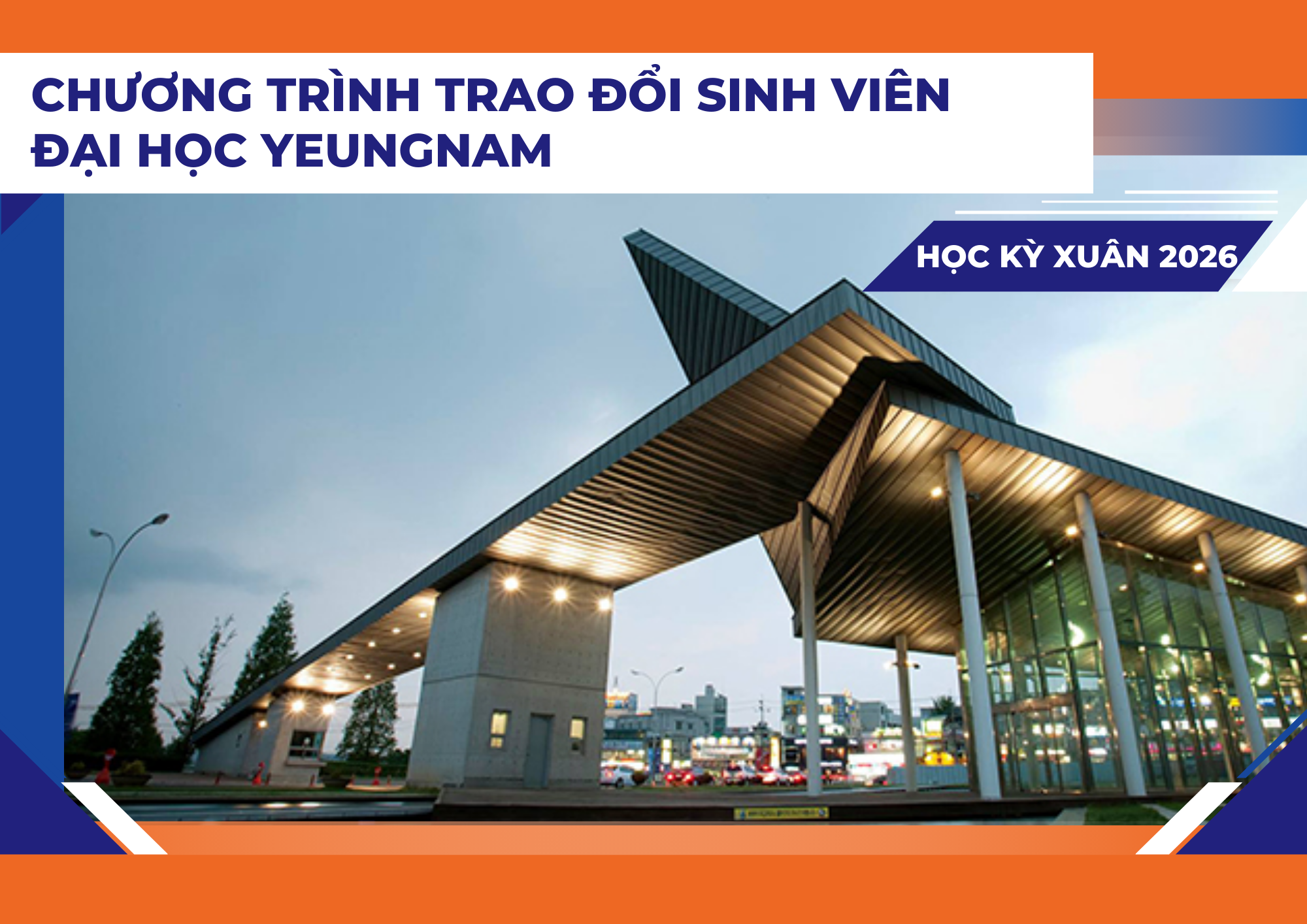 Trao đổi SV tại Đại học Yeungnam, Hàn Quốc, HK Xuân năm 2026