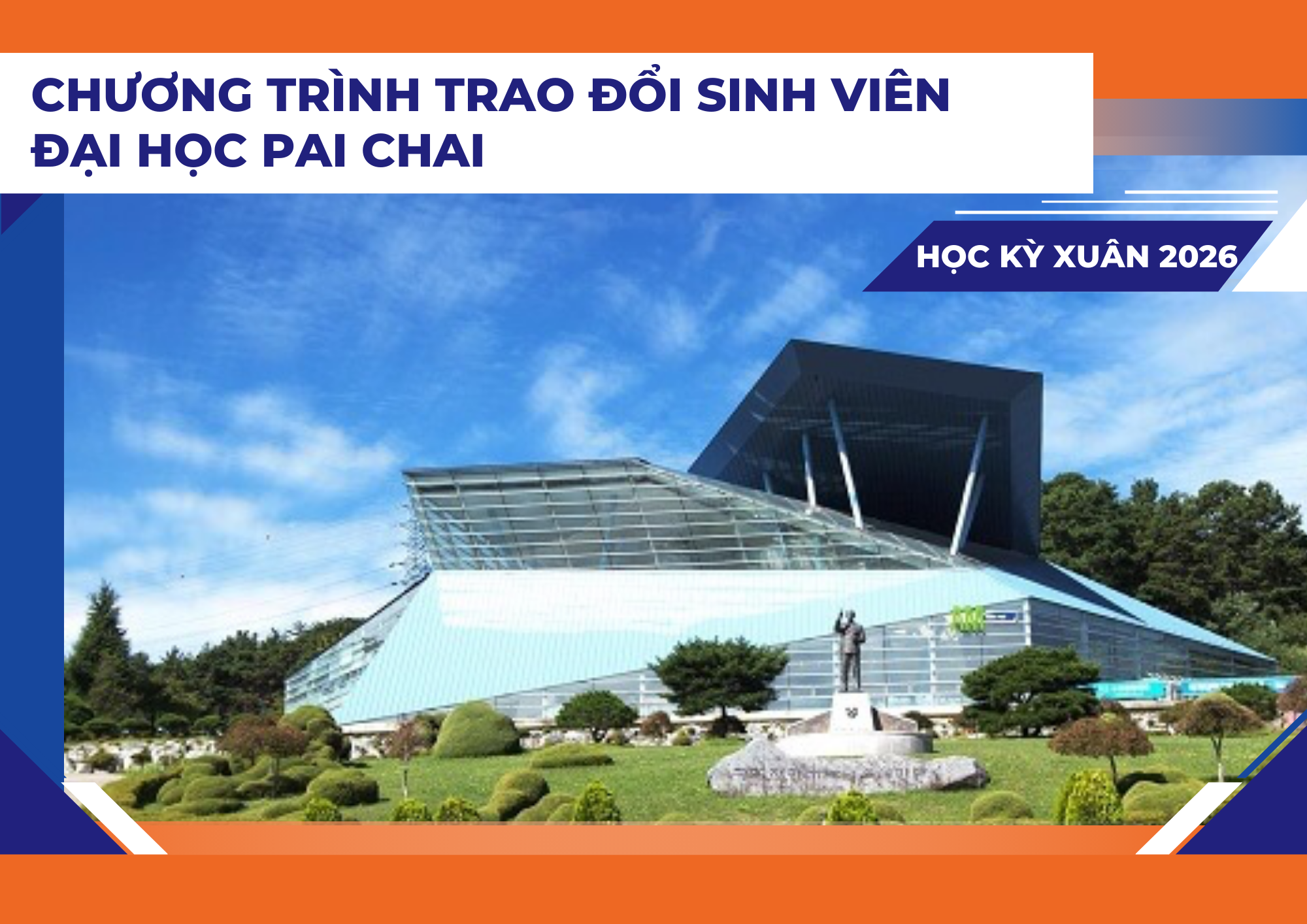 Trao đổi SV tại Đại học Pai Chai, Hàn Quốc, HK Xuân năm 2026